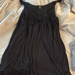 Mixit Black Tie Front Sleeveless Swim Coverup